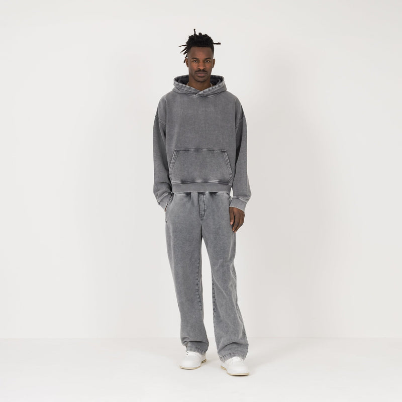 Cropped Hoodie - Vintage Grey - Destructive