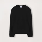 Cropped Long Sleeve T-Shirt - Black