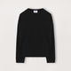 Cropped Long Sleeve T-Shirt - Black - Destructive
