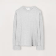 Cropped Long Sleeve T-Shirt - Light Marl Grey