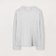 Cropped Long Sleeve T-Shirt - Light Marl Grey - Destructive