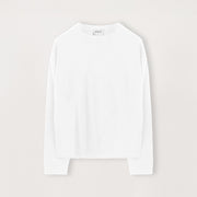 Cropped Long Sleeve T-Shirt - White