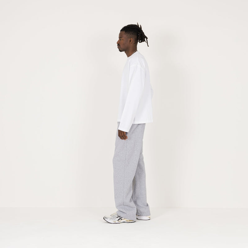 Cropped Long Sleeve T-Shirt - White - Destructive