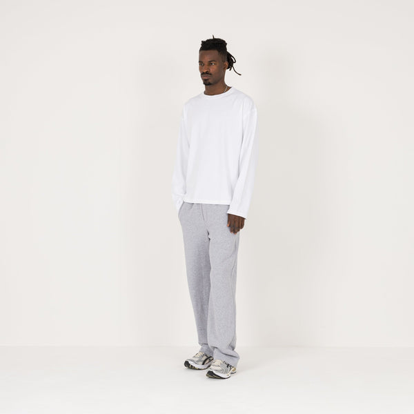 Cropped Long Sleeve T-Shirt - White - Destructive