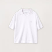 Cropped Polo - White