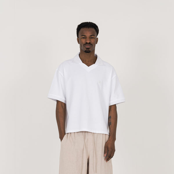 Cropped Polo - White - Destructive