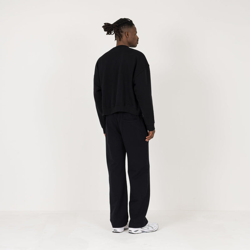 Cropped Sweatshirt - Black - Destructive