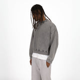 Cropped Sweatshirt - Vintage Grey - Destructive