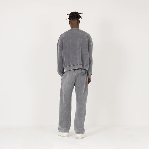 Cropped Sweatshirt - Vintage Grey - Destructive