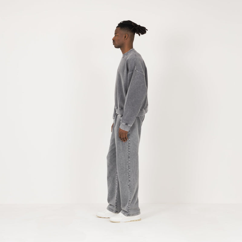Cropped Sweatshirt - Vintage Grey - Destructive