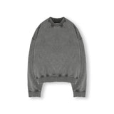 Cropped Sweatshirt - Vintage Grey - Destructive