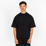 Cropped T-Shirt - Black - Destructive