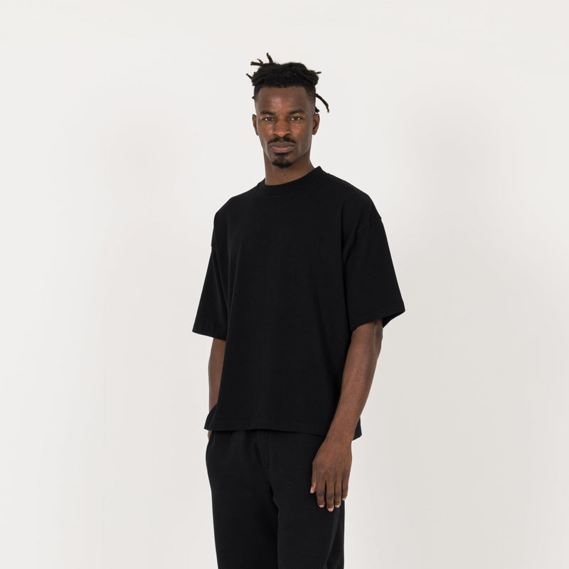 Cropped T-Shirt - Black - Destructive