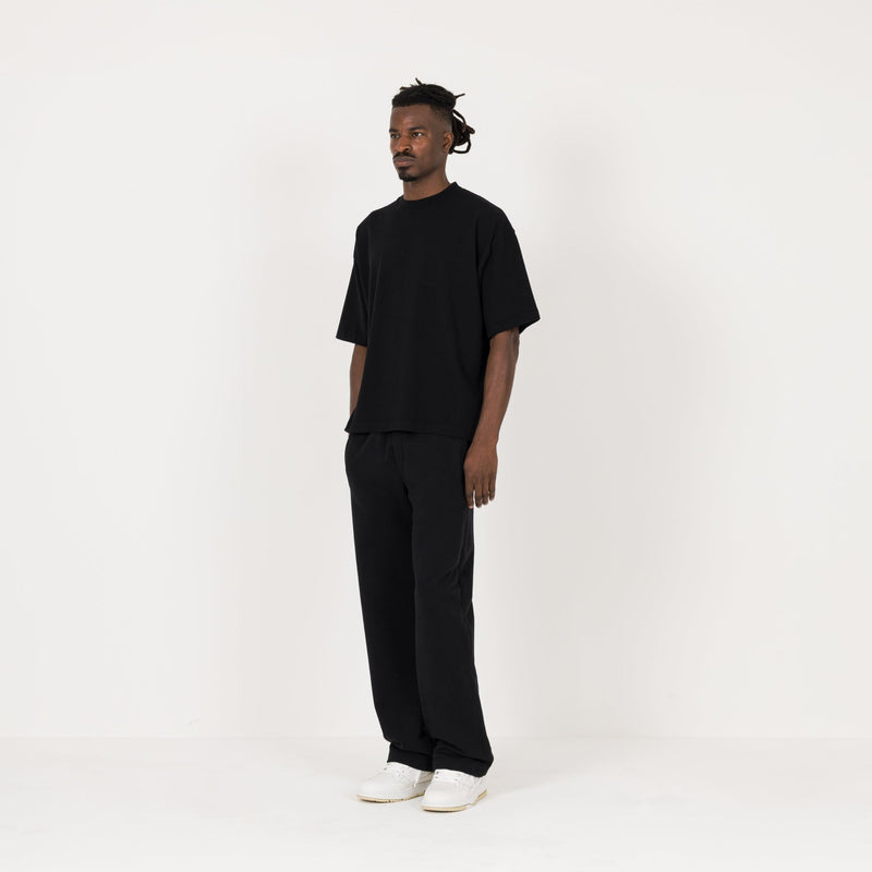 Cropped T-Shirt - Black - Destructive