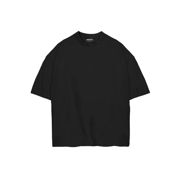 Cropped T Shirt Black Destructive