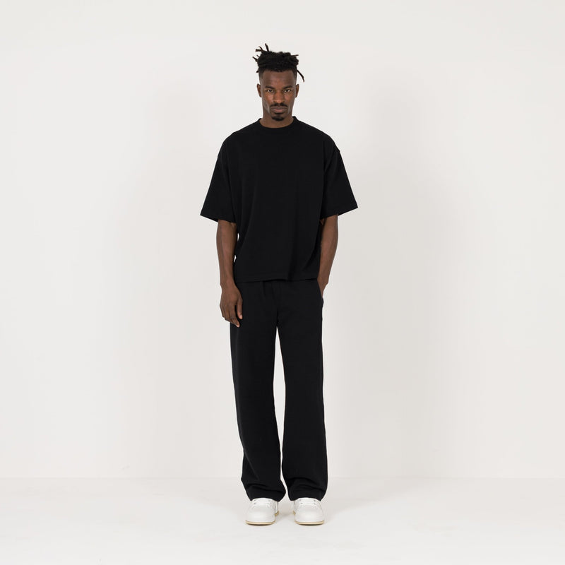 Cropped T-Shirt - Black - Destructive