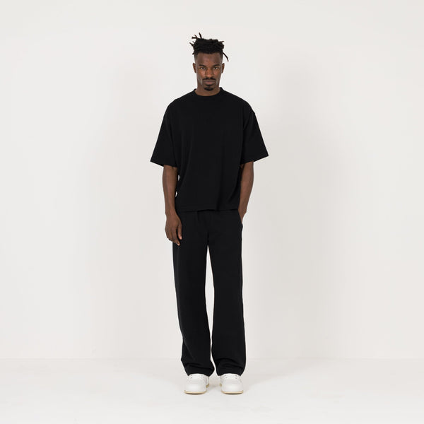 Cropped T-Shirt - Black - Destructive