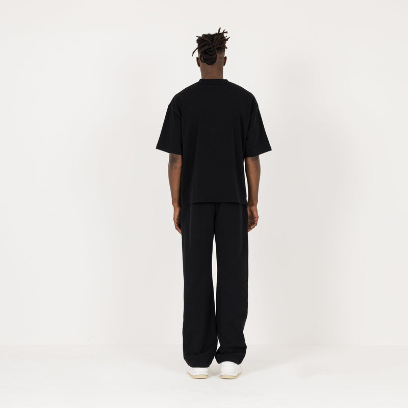 Cropped T-Shirt - Black - Destructive
