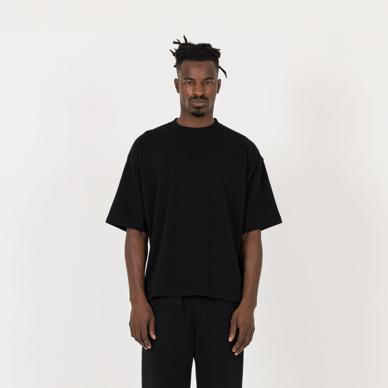 Cropped T-Shirt - Black - Destructive