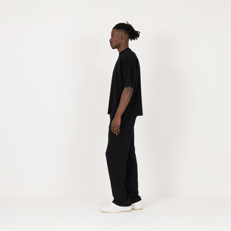 Cropped T-Shirt - Black - Destructive