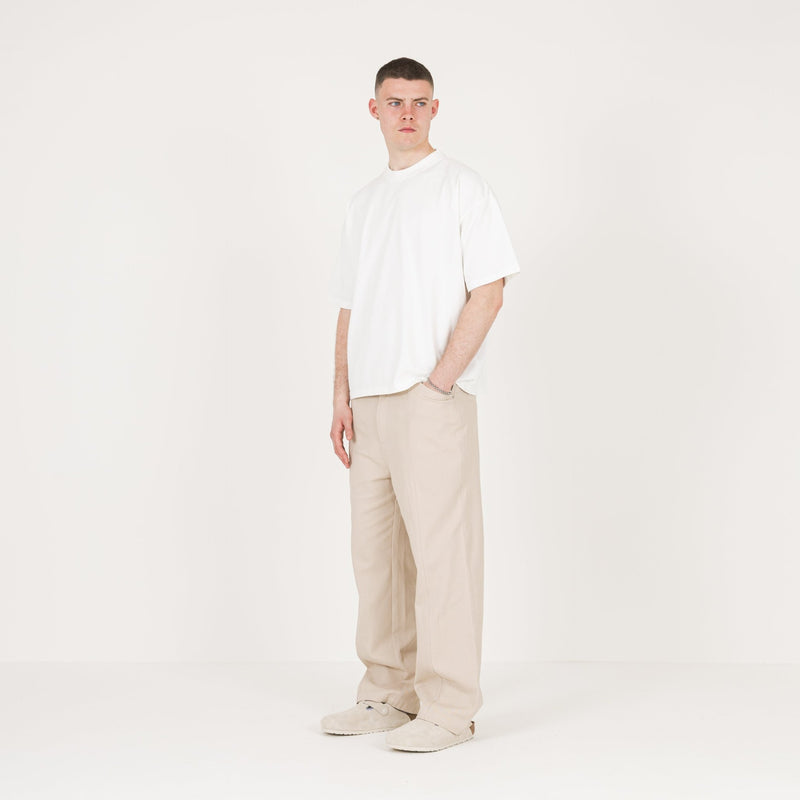 Cropped T-Shirt - Bone White - Destructive