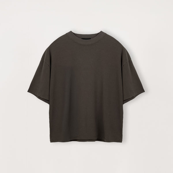 Cropped T-Shirt - Dark Mocha - Destructive