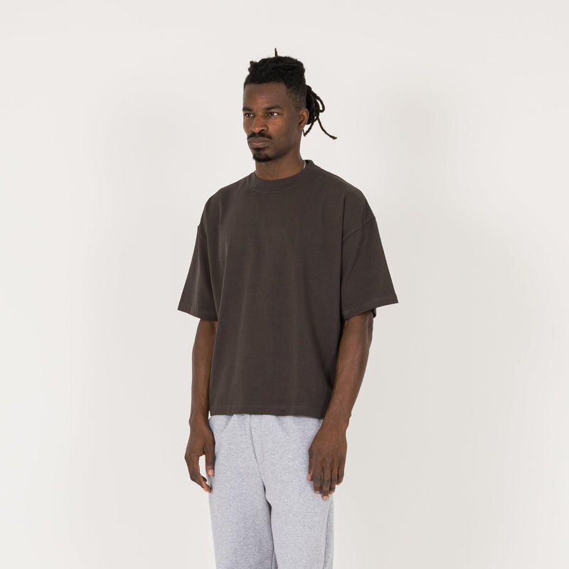 Cropped T-Shirt - Dark Mocha - Destructive