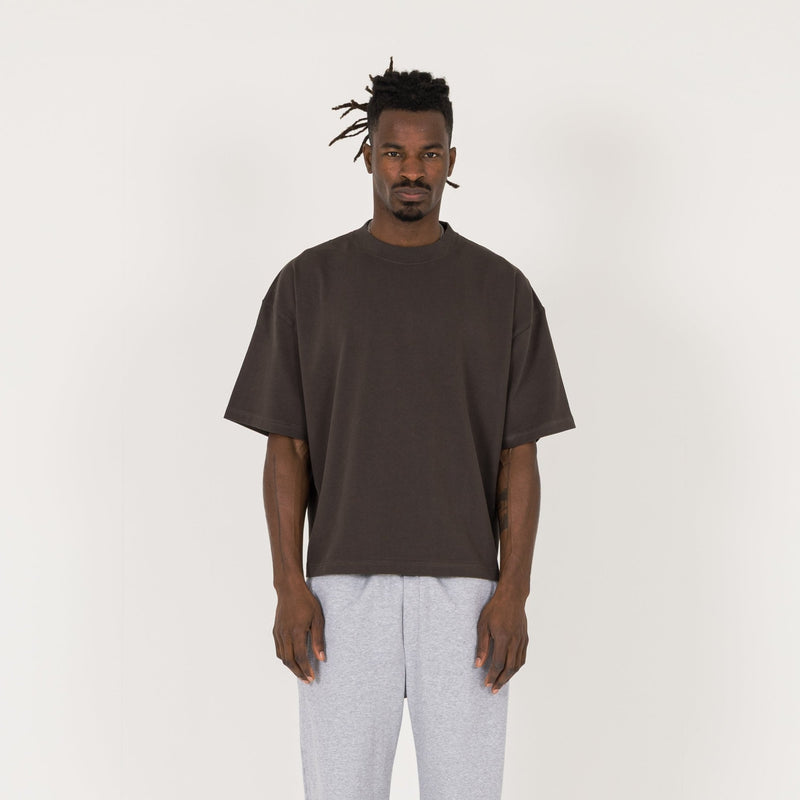 Cropped T-Shirt - Dark Mocha - Destructive