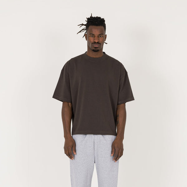 Cropped T-Shirt - Dark Mocha - Destructive