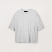Cropped T-Shirt - Light Marl Grey