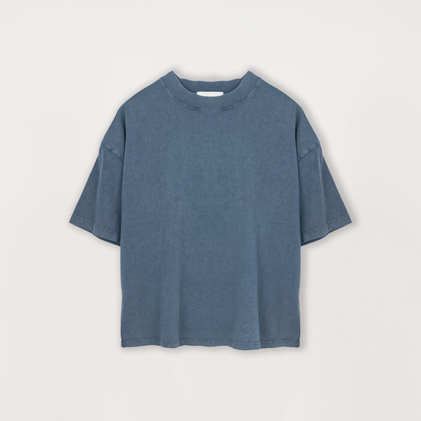 Cropped T-Shirt - Vintage Azure - Destructive