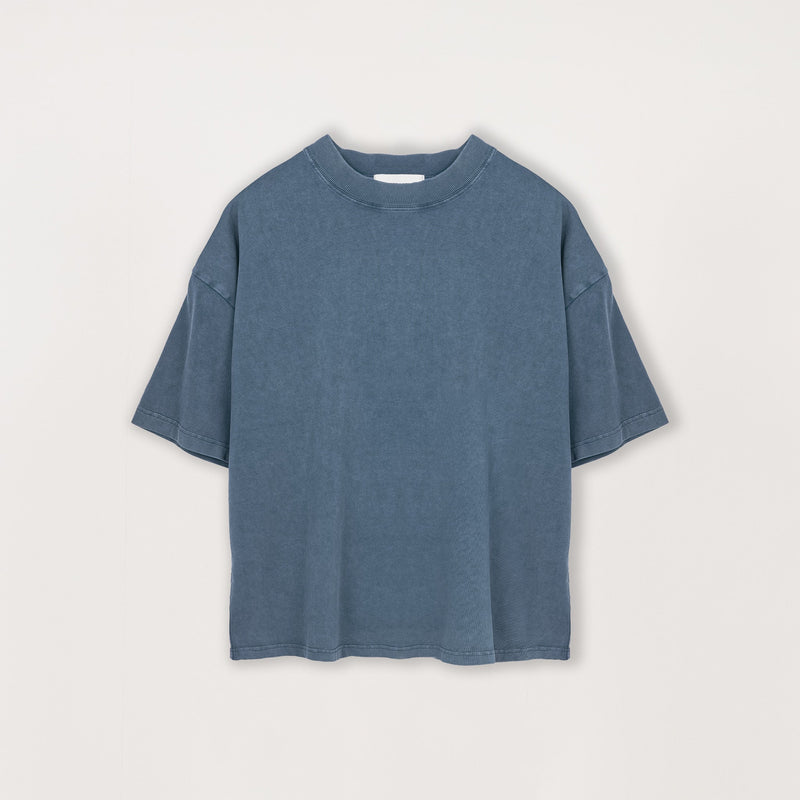 Cropped T-Shirt - Vintage Azure - Destructive