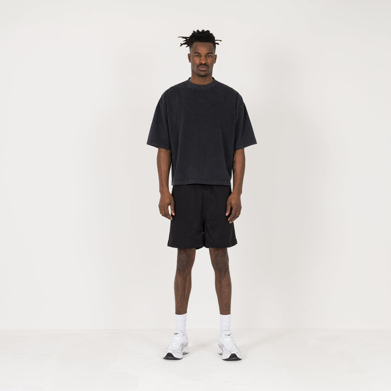 Cropped T-Shirt - Vintage Black - Destructive