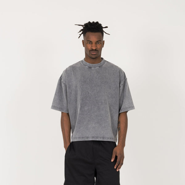 Cropped T-Shirt - Vintage grey - Destructive