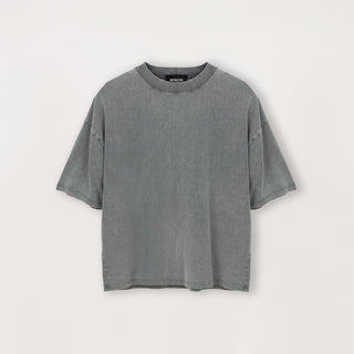 Cropped T-Shirt - Vintage grey - Destructive