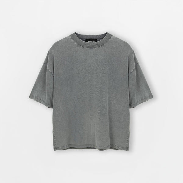 Cropped T-Shirt - Vintage grey - Destructive