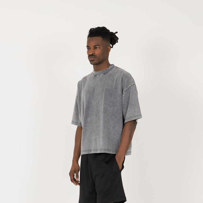 Cropped T-Shirt - Vintage grey - Destructive