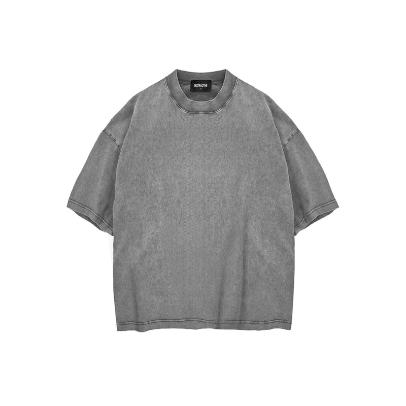 Cropped T-Shirt - Vintage grey - Destructive