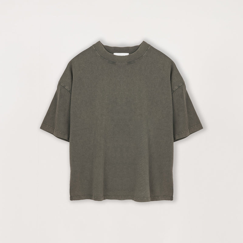 Cropped T-Shirt - Vintage Mocha - Destructive
