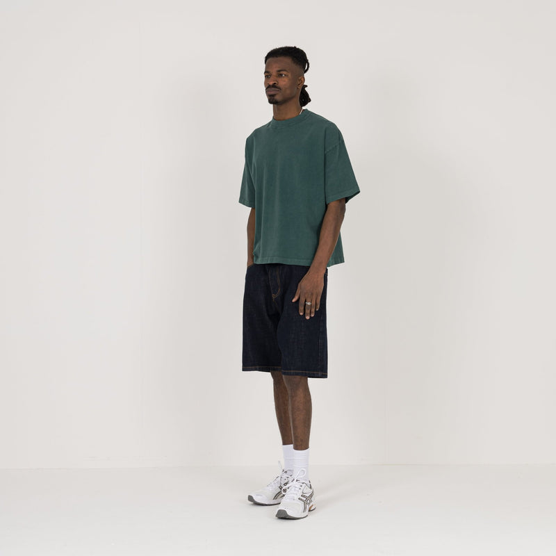 Cropped T-Shirt - Vintage Moss - Destructive