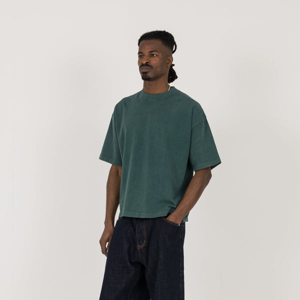 Cropped T-Shirt - Vintage Moss - Destructive