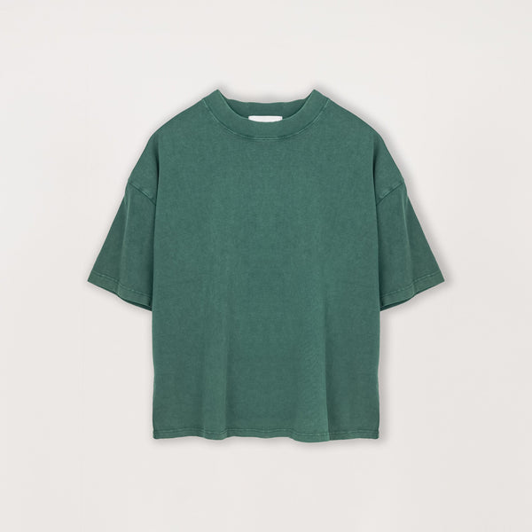 Cropped T-Shirt - Vintage Moss - Destructive