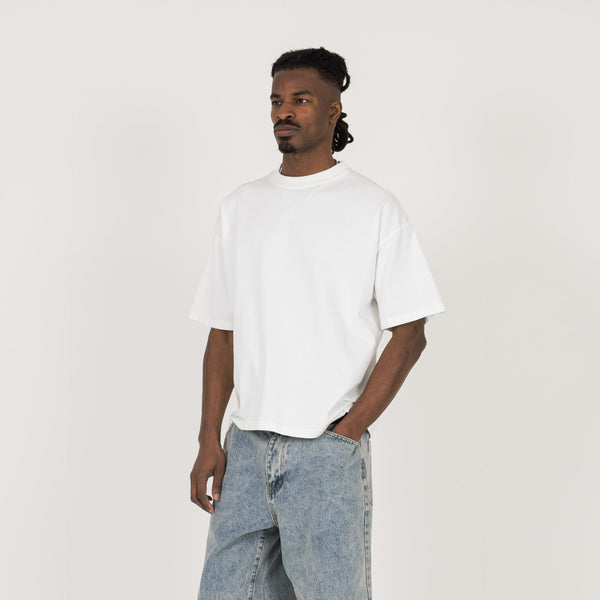 Cropped T-Shirt - White - Destructive