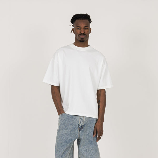 Cropped T-Shirt - White - Destructive