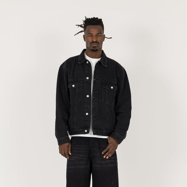 Denim Jacket - Vintage Black - Destructive