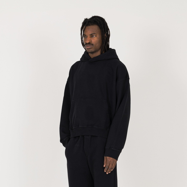 Cropped Hoodie - Black - Destructive
