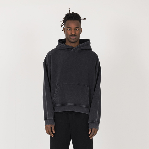 Cropped Hoodie - Vintage Black - Destructive