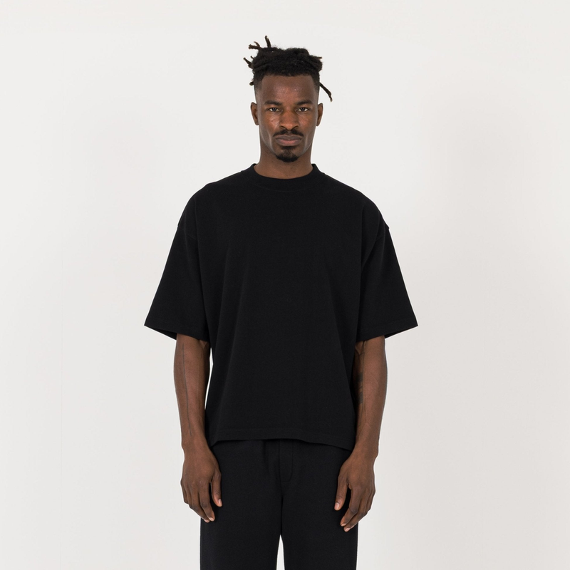 Cropped T-Shirt - Black - Destructive