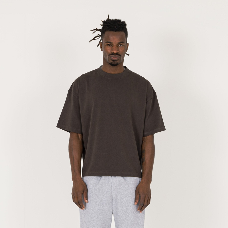 Cropped T-Shirt - Dark Mocha - Destructive
