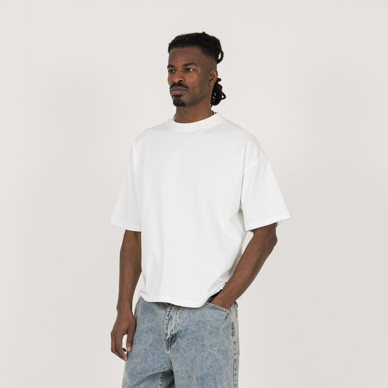 Cropped T-Shirt - White - Destructive